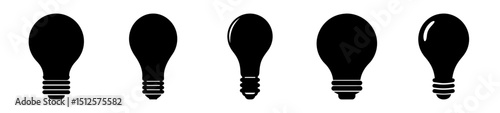 Illustrations of different light bulbs each with a unique filament base