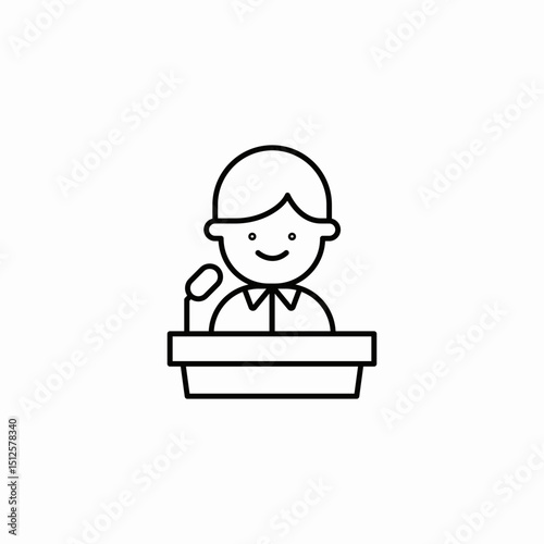 speaker male icon sign vector