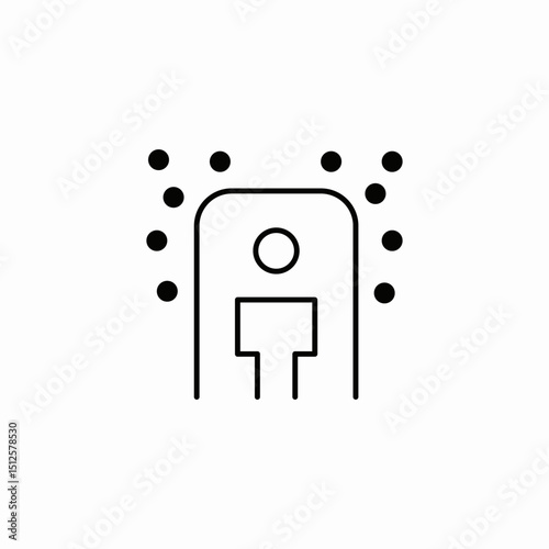 spotlight person icon sign vector