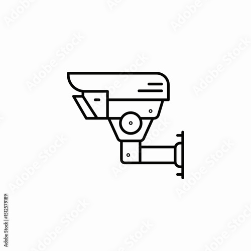 survillance camera icon sign vector