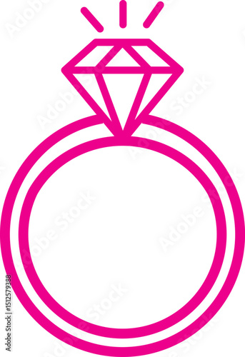 Engagement rings, wedding ring vector set, diamond icon Vector illustration of love and marriage symbols, perfect for wedding invitations, romantic designs, and jewelry branding