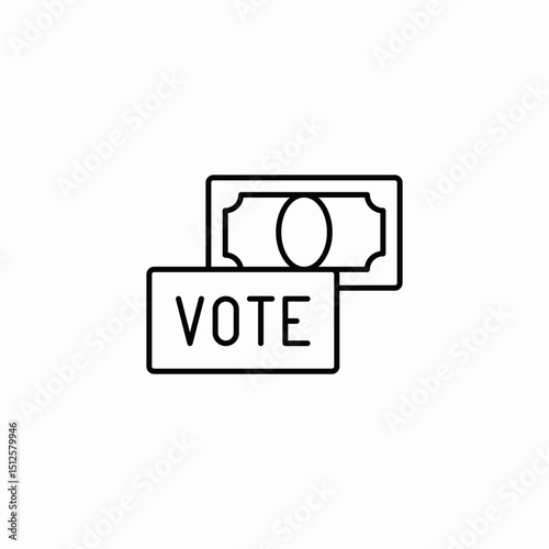 vote buying icon sign vector