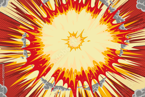 Vibrant explosive comic art effects