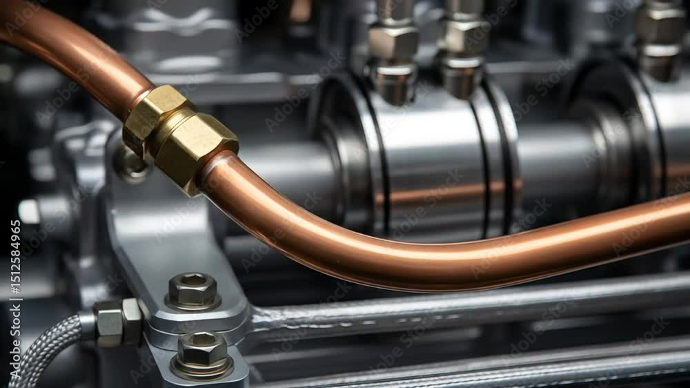 Engine components detailed view