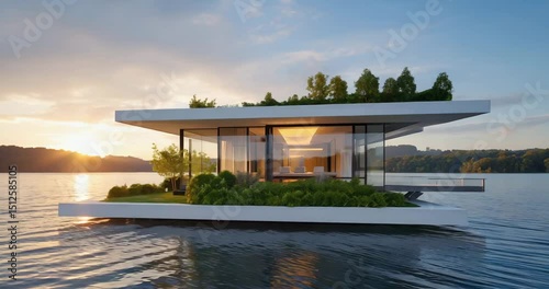 Tropical villa with wooden deck and pool