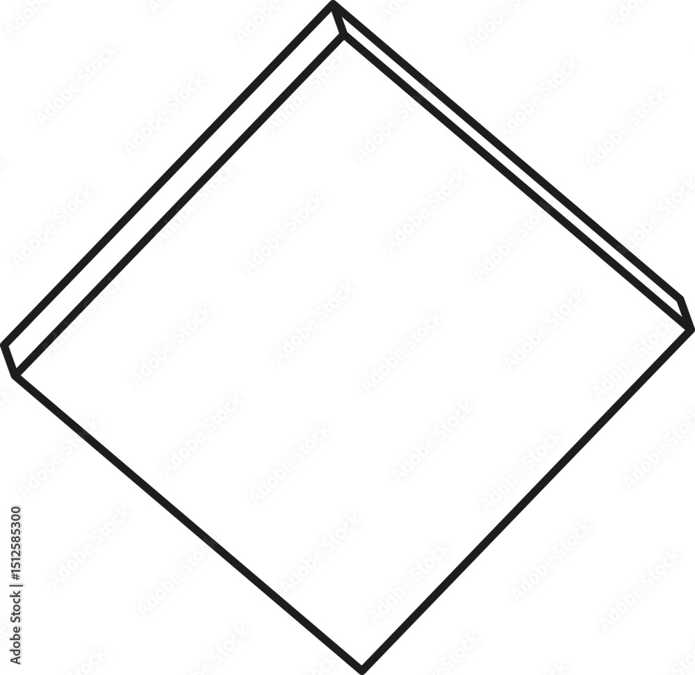 Diamond block designed with rotated alignment and light-enhanced edge outline for depth. Diamond block designed with rotated alignment and light-enhanced edge outline for depth.