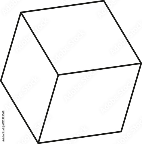 Pentagonal figure with outlined diagonal face segments forming a layered and solid shape structure.