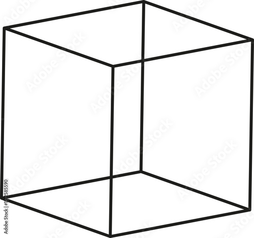 Rounded geometric block featuring a central hollow and layered outlines illustrating three-dimensional form.
