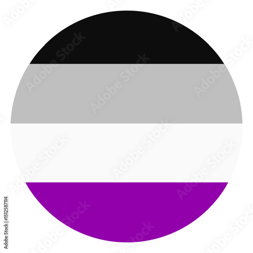 Asexual circle stripe flat