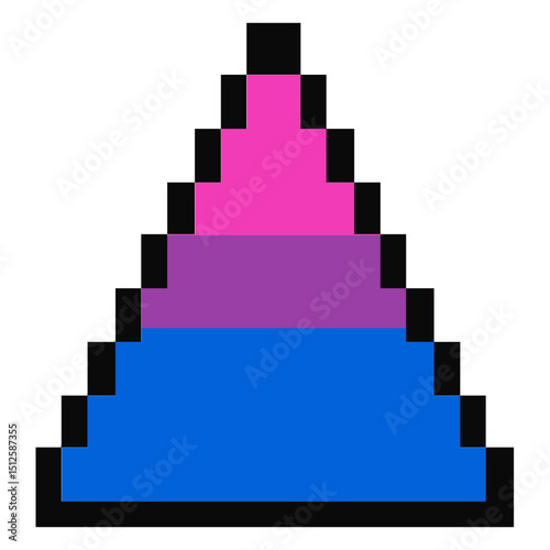 Bisexual triangle stripe pixel flat