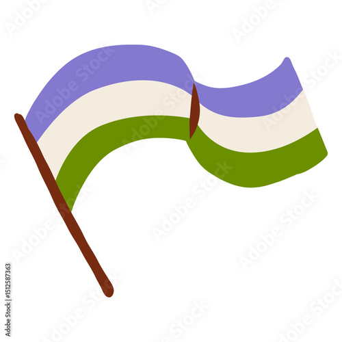 Flag pole pansexual flat