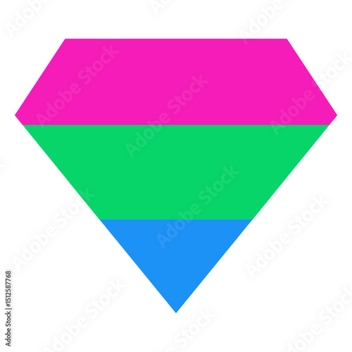 Polysexual brilliant diamond stripe flat