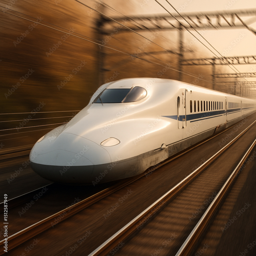 Naklejka premium train in motion