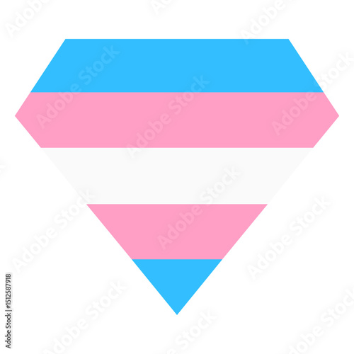 Transgender brilliant diamond stripe flat