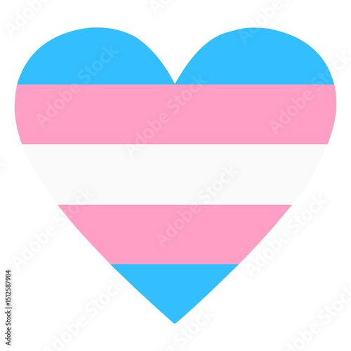 Transgender heart stripe flat