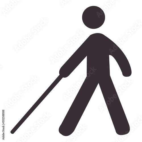 Man figure with cane