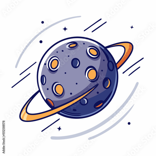 International Asteroid Day Vector Illustration – Space, Asteroids, Planet Earth Protection Concept