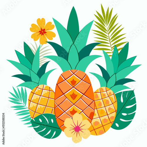 International Pineapple Day Vector Illustration – Tropical Fruit, Summer Vibes, Fresh Design