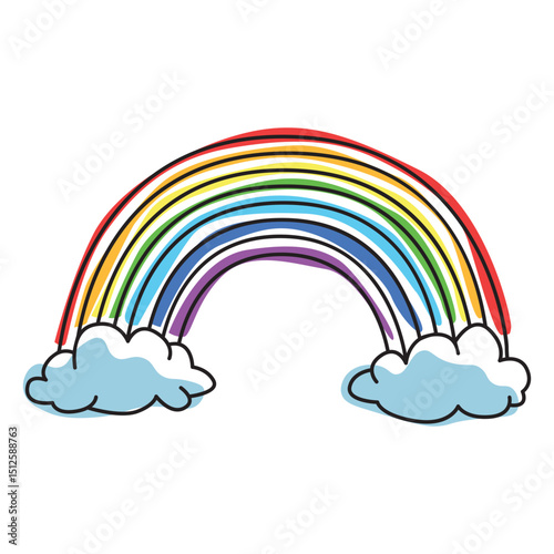 Rainbow color stroke