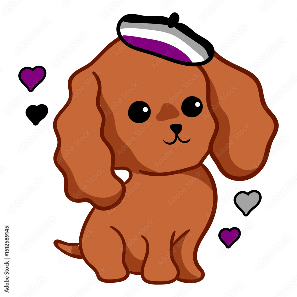 Fototapeta premium Dog asexual flag