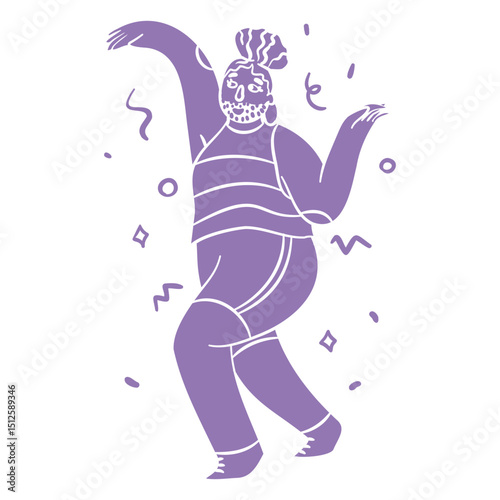 Celebrating pride person cut out