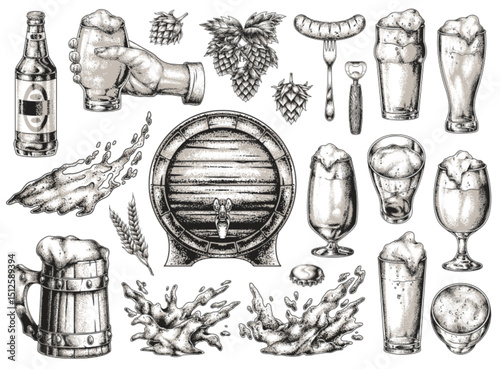 Celebration of beer in various styles and settings