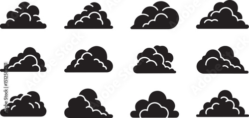 Set of clouds icons