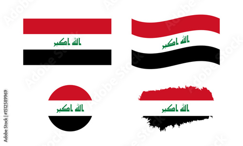 Iraqi flag in different forms Free Download Iraqi flag in different forms - GFXLoad