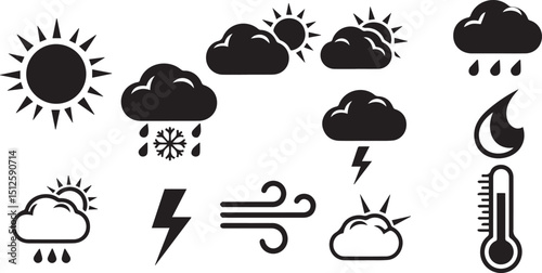 Set of weather vector icons