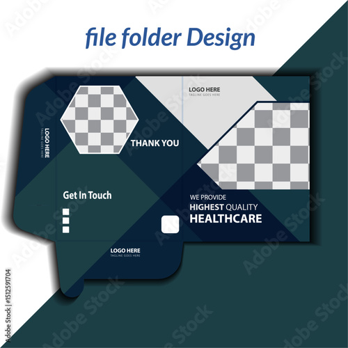 Modern Creative file folder design Template, Professional Corporate Layout
