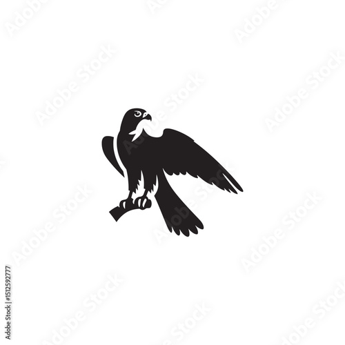 **"Swift Peregrine Falcon Vector Silhouette: High-Speed Raptor Design Featuring Sleek Body, Sharp Talons, and Stooping Pose in Clean, Minimalist Style for Crafts and Digital Art"**
