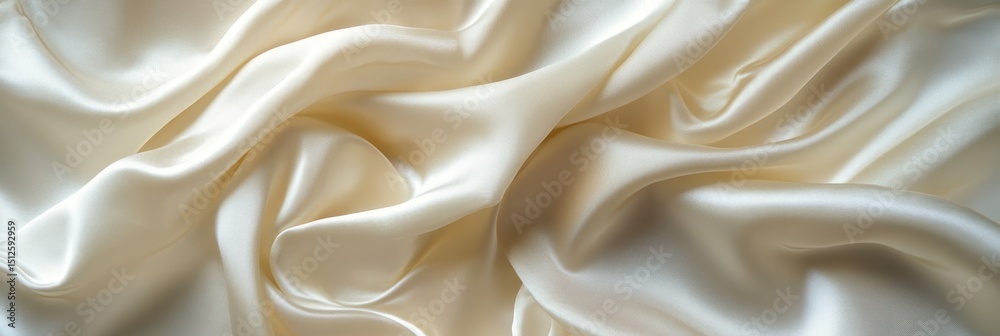 Obraz premium Elegant Satin Texture. Luxurious White Silk Folds for Abstract Background Design
