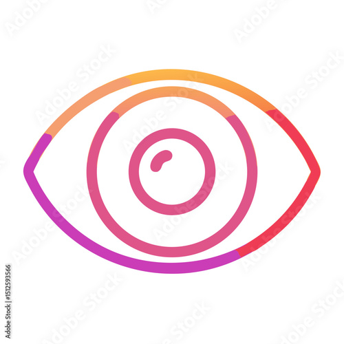 Eye icon in gradient glyph style

