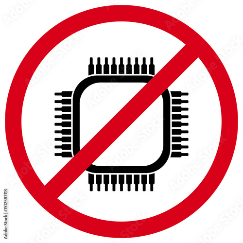 No Electronics Allowed Sign, Electronic Devices Forbidden Symbol