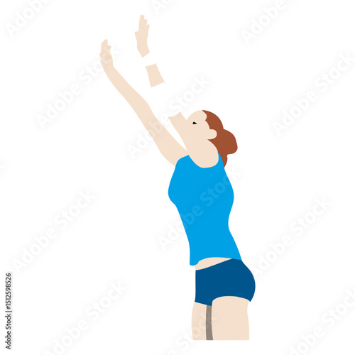 Woman playing volleyball