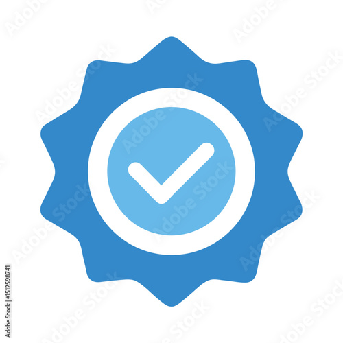 Verified badge vector illustration a symbol of authenticity and trust