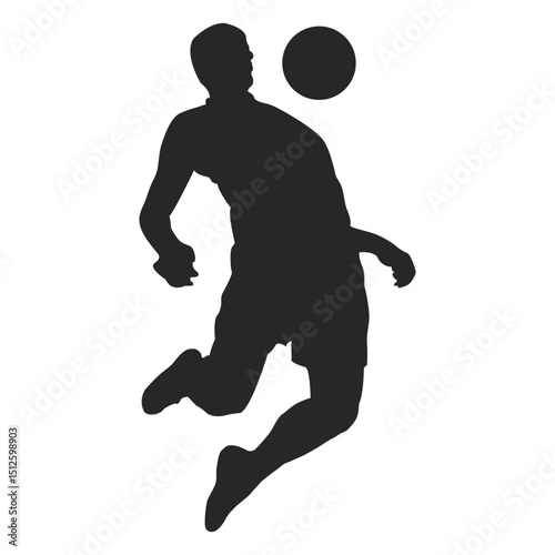 Footballer defencing ball