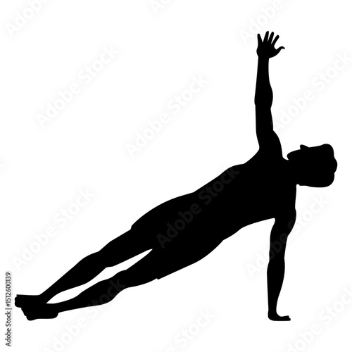 Side plank yoga pose silhouette
