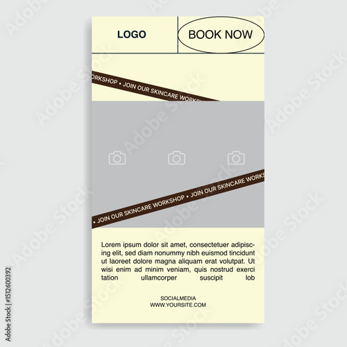 Social Media Template Simple Minimalist for Skin care and beauty treatment , spa salon promotional