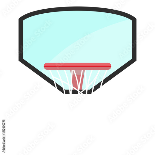 Basketball hoop with backboard icon