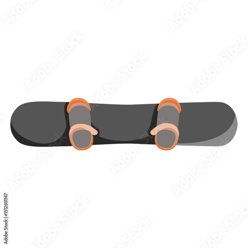 Snowboard top view icon