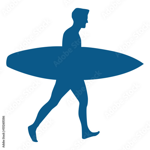 Man with a surfboard silhouette