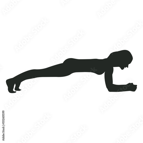 Woman exercise silhouette