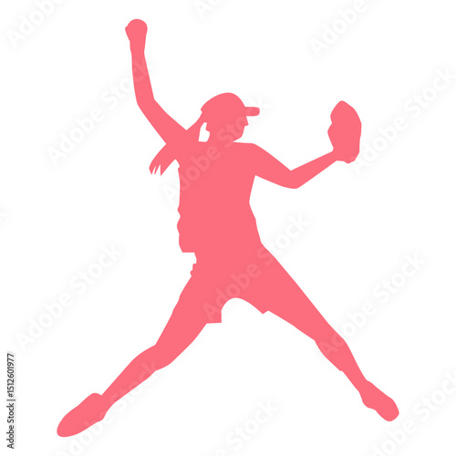 Player ballplayer glove cap baseball player silhouette