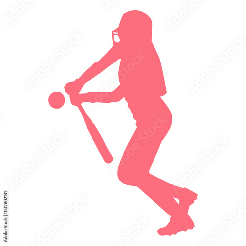 Player bat ball baseball player ballplayer silhouette