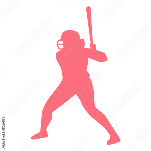 Player bat helmet baseball player ballplayer silhouette