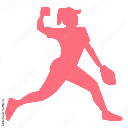 Player cap ball glove baseball player ballplayer silhouette