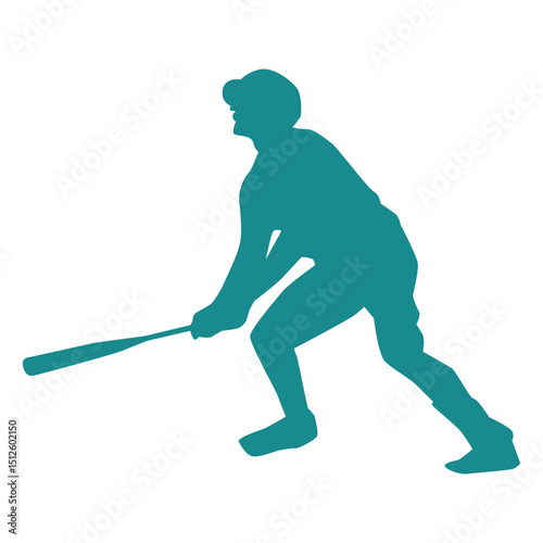 Player bat baseball player ballplayer silhouette