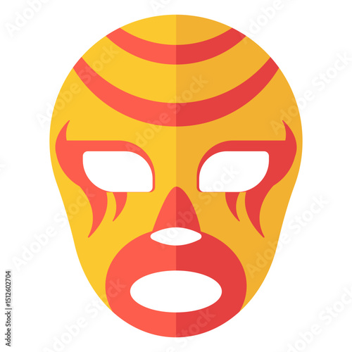 Luchador mask stripe flat