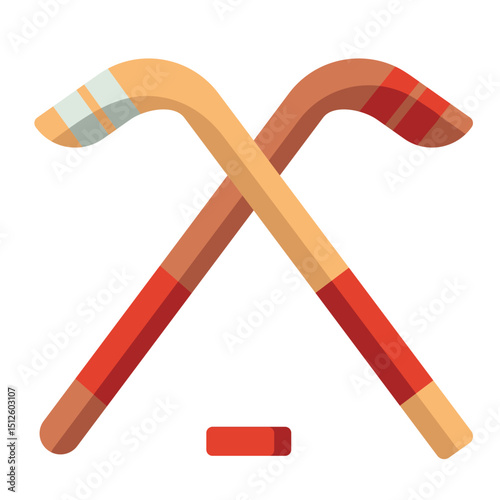 Flat icon hockey